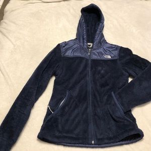 north face navy blue with hood women’s size small